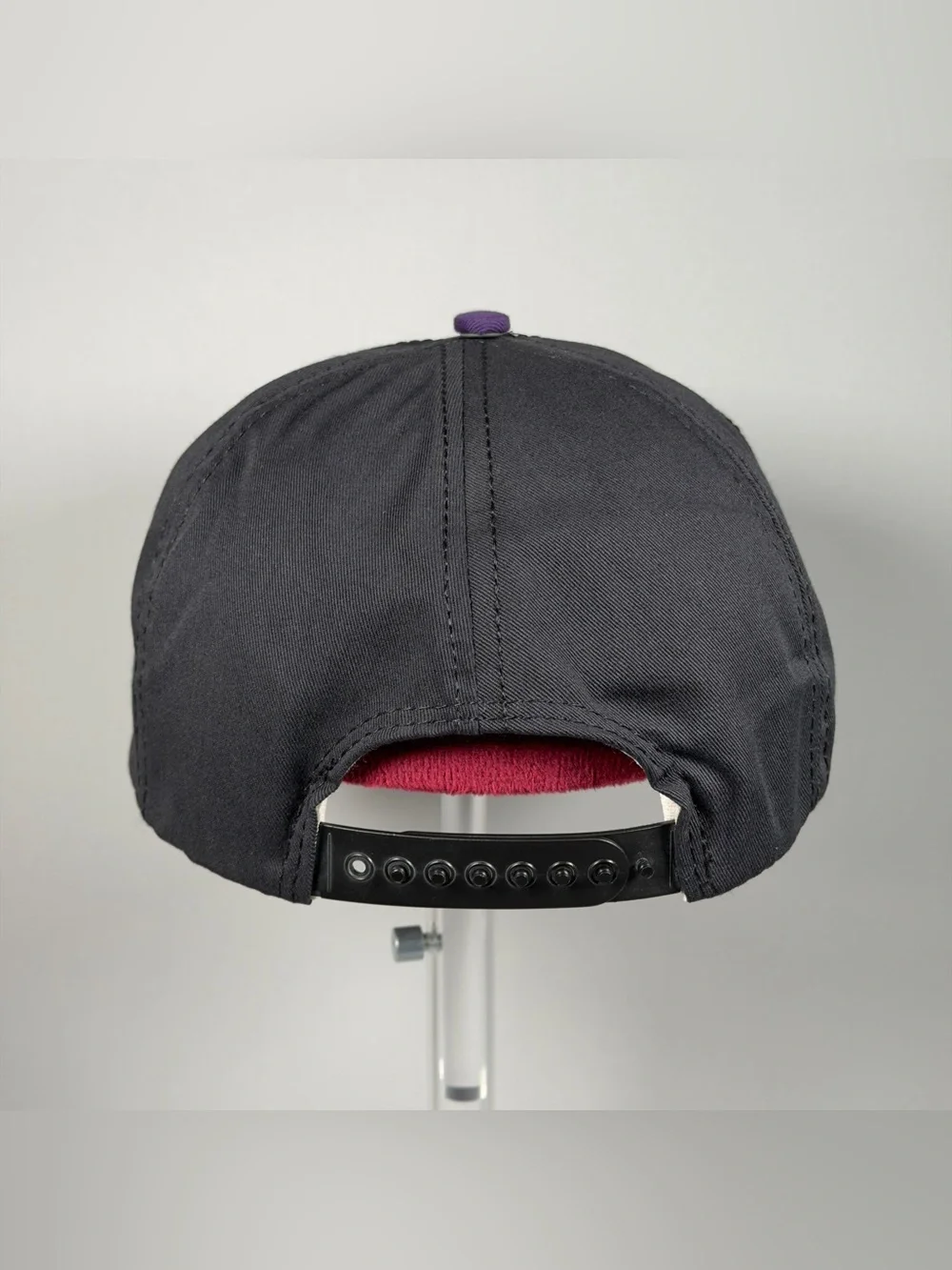 Vintage 90s Arkansas State Snapback Hat Cap Made in USA Black Purple Union Made